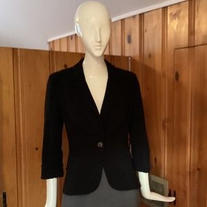 EUC Hollywood Black Blazer with 3/4” Cuffed Sleeves Size Small